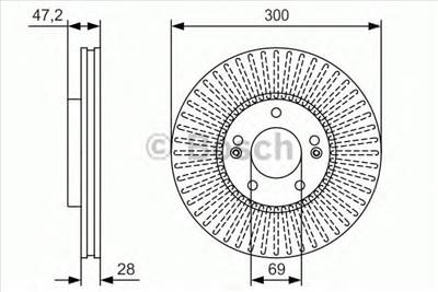 BOSCH 0 986 479 S14 - féktárcsa HYUNDAI HYUNDAI (BEIJING) KIA