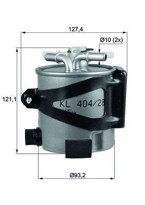 MAHLE KLH 44/25 - Üzemanyagszűrő RENAULT