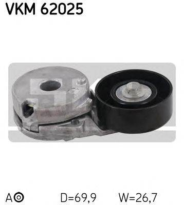 SKF VKM 62025 - hosszbordásszíj feszítőgörgő NISSAN RENAULT