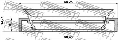 FEBEST 95HAY-38580914C - Féltengely szimmering KIA TOYOTA