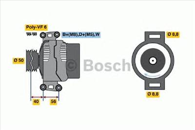 BOSCH 0 986 041 530 - generátor MERCEDES-BENZ