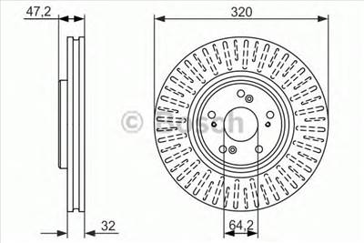 BOSCH 0 986 479 741 - féktárcsa HONDA