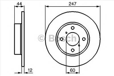 BOSCH 0 986 479 B45 - féktárcsa OPEL SUZUKI VAUXHALL