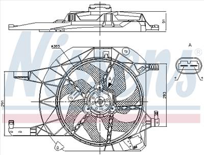 NISSENS 85883 - hűtőventillátor NISSAN OPEL RENAULT VAUXHALL