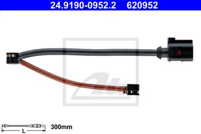 ATE 24.8190-0952.2 - fékbetét kopásjelző PORSCHE