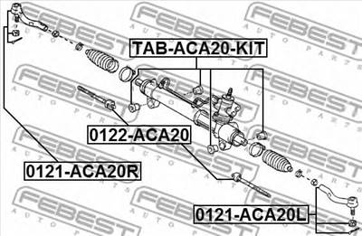FEBEST TAB-ACA20-KIT - kormánymű csapágy TOYOTA