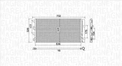 MAGNETI MARELLI 350203797000 - klíma kondenzátor DACIA RENAULT
