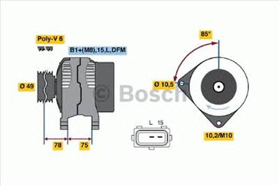 BOSCH 0 986 041 810 - generátor BMW BMW (BRILLIANCE)
