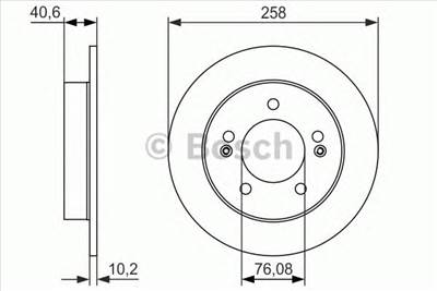 BOSCH 0 986 479 059 - féktárcsa HYUNDAI KIA