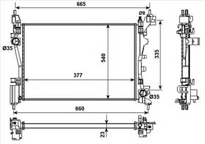 NRF 53981 - Vízhűtő (Hűtőradiátor) CITROËN FIAT PEUGEOT