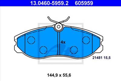 ATE 13.0460-5959.2 - fékbetét FORD NISSAN
