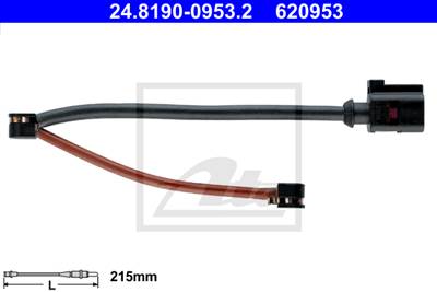 ATE 24.8190-0953.2 - fékbetét kopásjelző PORSCHE