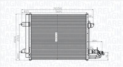 MAGNETI MARELLI 350203815000 - klíma kondenzátor VW