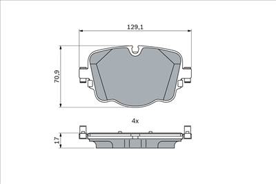 BOSCH 0 986 424 948 - fékbetétkészlet, tárcsafék AUDI BENTLEY