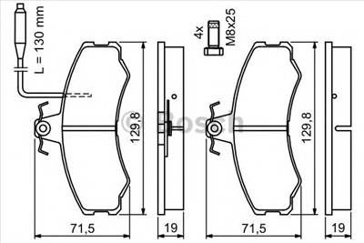BOSCH 0 986 467 411 - fékbetét CITROËN FIAT PEUGEOT TALBOT
