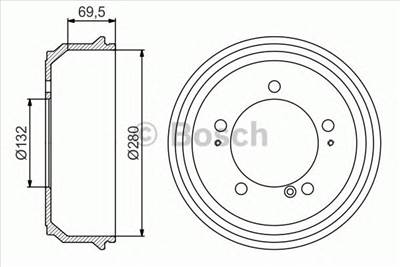 BOSCH 0 986 477 169 - fékdob OPEL RENAULT VAUXHALL