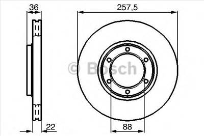 BOSCH 0 986 478 596 - féktárcsa ISUZU OPEL VAUXHALL