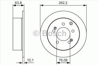 BOSCH 0 986 479 061 - féktárcsa KIA