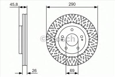 BOSCH 0 986 479 527 - féktárcsa MITSUBISHI
