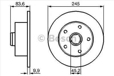 BOSCH 0 986 479 B48 - féktárcsa AUDI