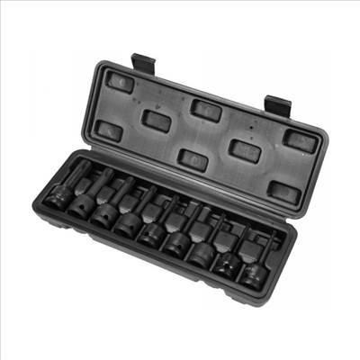 Gépi hosszú bit dugókulcs készlet 9 részes Torx 1/2" T20-T70 CrMo