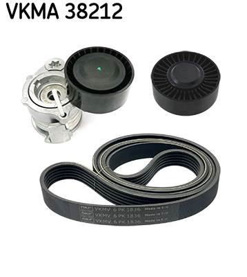 SKF VKMA 38212 - hosszbordás szíj készlet BMW