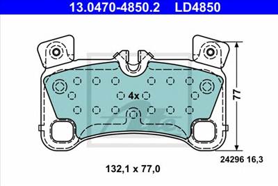 ATE 13.0470-4850.2 - fékbetét AUDI PORSCHE VW