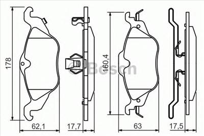 BOSCH 0 986 424 456 - fékbetét OPEL VAUXHALL