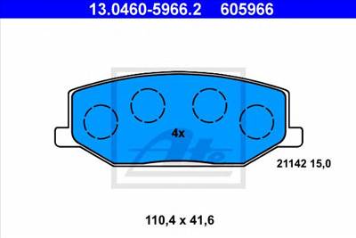 ATE 13.0460-5966.2 - fékbetét SUZUKI