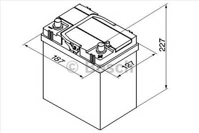 BOSCH 0 092 S40 180 - Indító akkumulátor CHEVROLET CITROËN DAEWOO DAIHATSU DODGE HONDA HYUNDAI KIA L