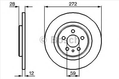 BOSCH 0 986 479 064 - féktárcsa CITROËN FIAT LANCIA PEUGEOT