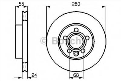 BOSCH 0 986 479 B50 - féktárcsa VW