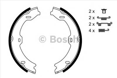 BOSCH 0 986 487 725 - kézifék fékpofakészlet MERCEDES-BENZ