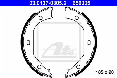 ATE 03.0137-0305.2 - kézifék fékpofakészlet BMW