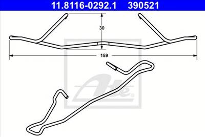 ATE 11.8116-0292.1 - Rugó, féknyereg CHEVROLET OPEL SAAB VAUXHALL
