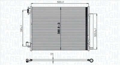 MAGNETI MARELLI 350203823000 - klíma kondenzátor DACIA RENAULT