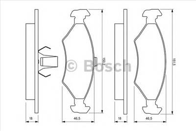 BOSCH 0 986 424 462 - fékbetét FORD MAZDA