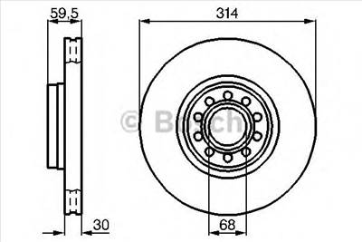 BOSCH 0 986 478 617 - féktárcsa AUDI