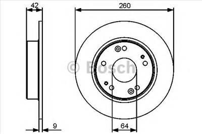 BOSCH 0 986 479 C63 - féktárcsa HONDA