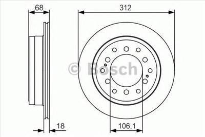 BOSCH 0 986 479 S36 - féktárcsa LEXUS TOYOTA TOYOTA (FAW)