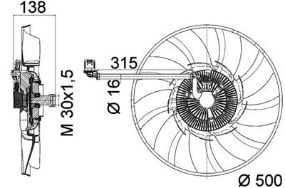 MAHLE CFF 471 000P - ventilátor, motorhűtés LAND ROVER