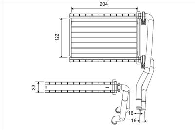 VALEO 811535 - Hőcserélő, belső tér fűtés FIAT SUZUKI