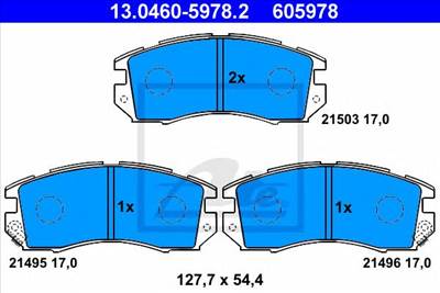 ATE 13.0460-5978.2 - fékbetét SUBARU