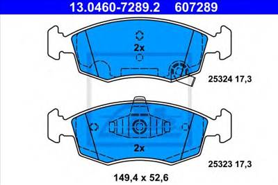 ATE 13.0460-7289.2 - fékbetét CHRYSLER FIAT LANCIA