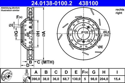 ATE 24.0138-0100.2 - féktárcsa PORSCHE