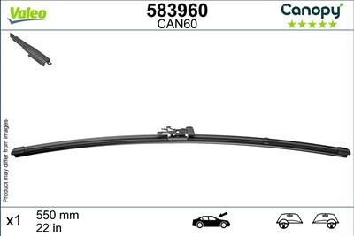 Mercedes SLK 2011-2016 R172 - Ablaktörlő lapát 1db (CAN60) 550 Vez./ut. o
