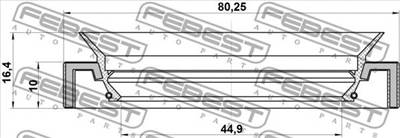FEBEST 95HAY-46801016C - Féltengely szimmering LEXUS TOYOTA TOYOTA (FAW)