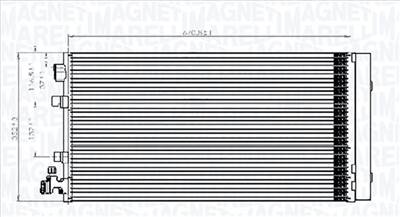 MAGNETI MARELLI 350203826000 - klíma kondenzátor RENAULT