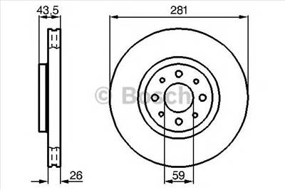 BOSCH 0 986 479 B52 - féktárcsa ALFA ROMEO FIAT LANCIA