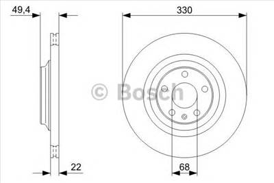 BOSCH 0 986 479 C64 - féktárcsa AUDI